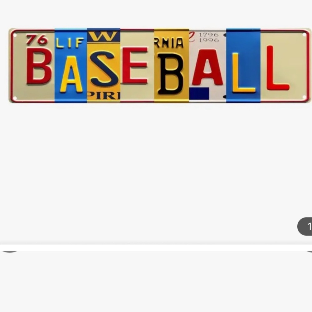 Baseball Sign Tin Sign